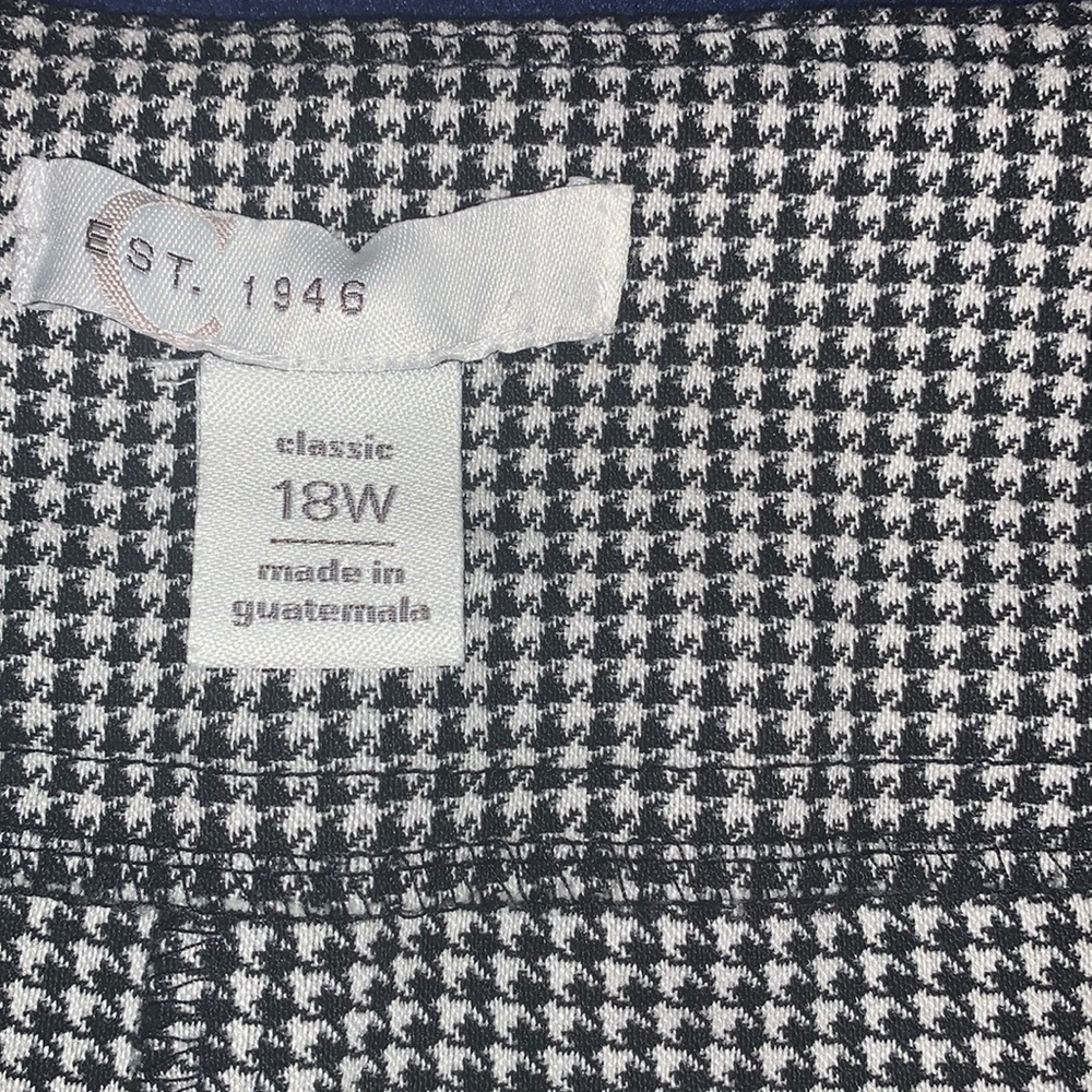 Pants size 18W classic EST. 1946 . 49% polyester, 36% rayon, 11% nylon .